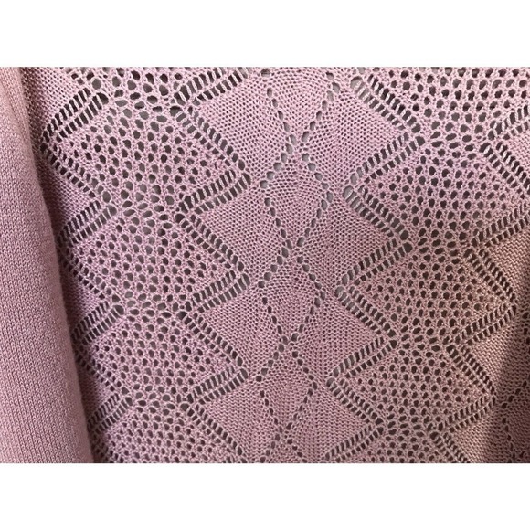 SIENNA SAGE Womens Dusty Rose Open Front Cardigan Sweater SzL Pre-Owned - Picture 5 of 10